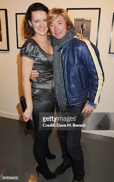 Lorraine Goddard and Nicky Clarke attend the Out of Context exhibition at Getty Images Gallery on January 21, 2010 in London, England.