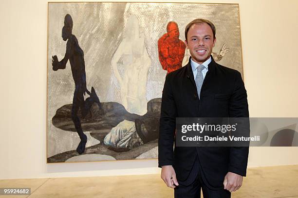 Nicolo Cardi attends the Jorg Immendorff show at the Cardi Black Box Gallery on January 21, 2010 in Milan, Italy.