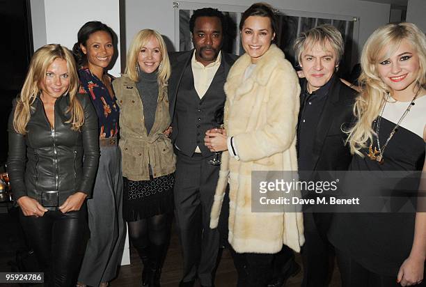 Geri Halliwell, Thandie Newton, Sally Green, Lee Daniels, Yasmin Le Bon, Nick Rhodes and Pixie Lott attend the private screening of 'Precious' at One...