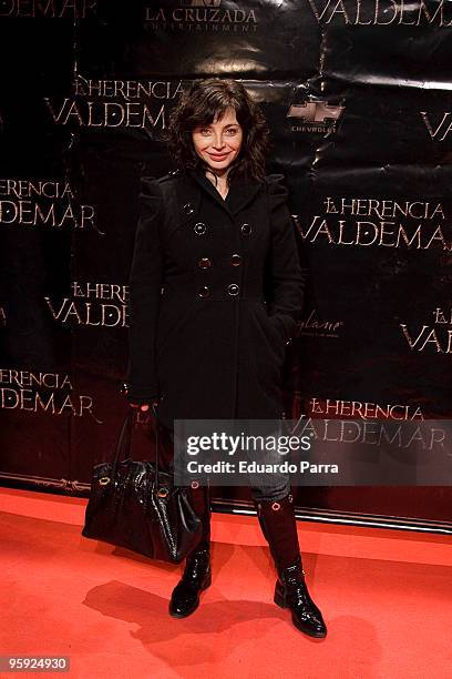 Actress Neus Asensi attends the "La herencia Valdemar" premiere photocall at Callao cinema on January 21, 2010 in Madrid, Spain.