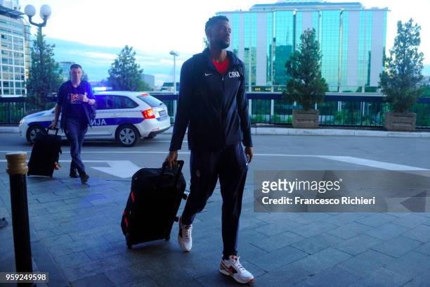 Cory Higgins, #22 of CSKA Moscow during the CSKA Moscow Arrival to participate of 2018 Turkish Airlines EuroLeague F4 at Hyatt Regency Hotel on May...