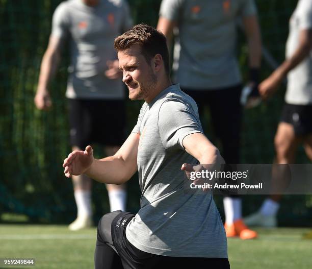 Simon Mignolet of Liverpool during a training session at Marbella Football Center on May 16, 2017 in San Pedro De Alcantara, Spain.