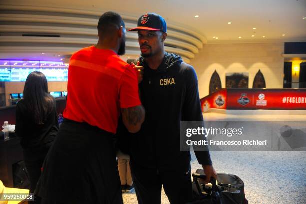 Cory Higgins, #22 of CSKA Moscow during the CSKA Moscow Arrival to participate of 2018 Turkish Airlines EuroLeague F4 at Hyatt Regency Hotel on May...