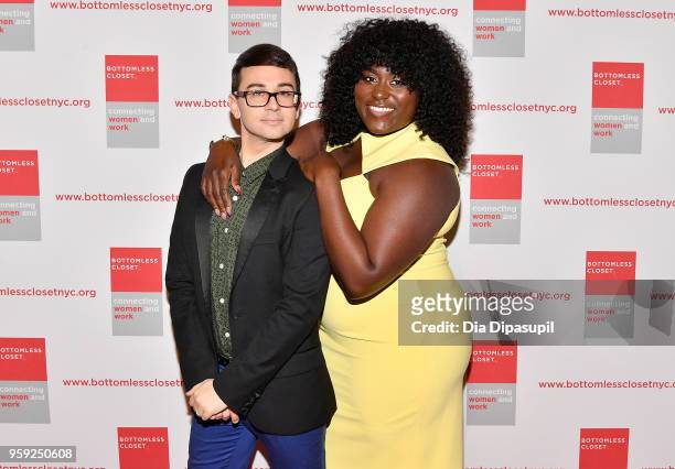 Christian Siriano and Danielle Brooks attend the Bottomless Closet's 19th Annual Spring Luncheon on May 16, 2018 in New York City.