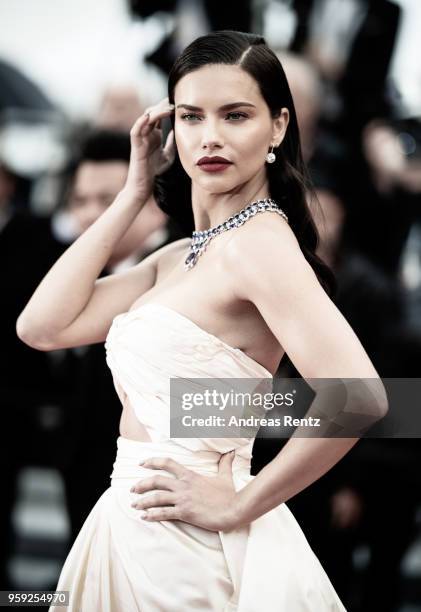 Adriana Lima attends the screening of 'Burning' during the 71st annual Cannes Film Festival at Palais des Festivals on May 16, 2018 in Cannes, France.