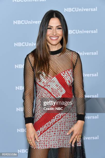 NBCUniversal Upfront in New York City on Monday, May 14, 2018 -- Red Carpet -- Pictured: Sarah Shahi, "Reverie" on NBC --