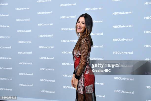 NBCUniversal Upfront in New York City on Monday, May 14, 2018 -- Red Carpet -- Pictured: Sarah Shahi, "Reverie" on NBC --