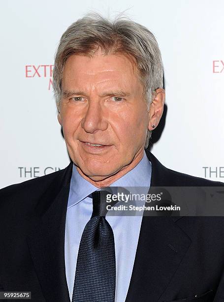 Actor Harrison Ford attends the Cinema Society & John And Aileen Crowley screening of "Extraordinary Measures" at the School of Visual Arts Theater...