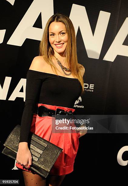 Priscila de Gustin arrives to the premiere of ''Nine'' at the Capitol Cinema on January 21, 2010 in Madrid, Spain.