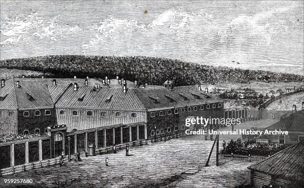 Alexandrevsky Central Prison Siberia, used to house Russian political prisoners.