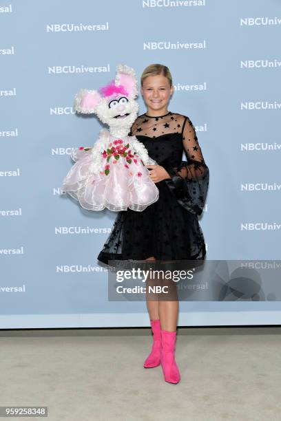 NBCUniversal Upfront in New York City on Monday, May 14, 2018 -- Red Carpet -- Pictured: Darci Lynne, "America's Got Talent" on NBC --