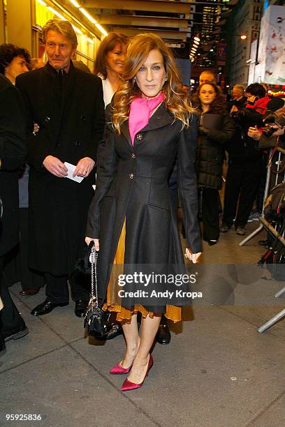 Sarah Jessica Parker attends the opening night of ''Present Laughter'' at the American Airlines Theatre on January 21, 2010 in New York City.