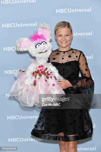 NBCUniversal Upfront in New York City on Monday, May 14, 2018 -- Red Carpet -- Pictured: Darci Lynne, "America's Got Talent" on NBC --