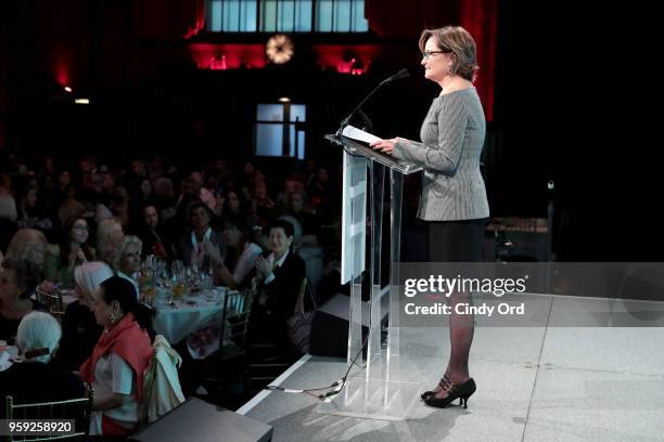 Maggie Lear speaks on stage at the Bottomless Closet's 19th Annual Spring Luncheon on May 16, 2018 in New York City.