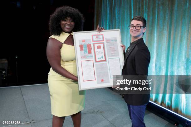 Danielle Brooks and Christian Siriano attend the Bottomless Closet's 19th Annual Spring Luncheon on May 16, 2018 in New York City.