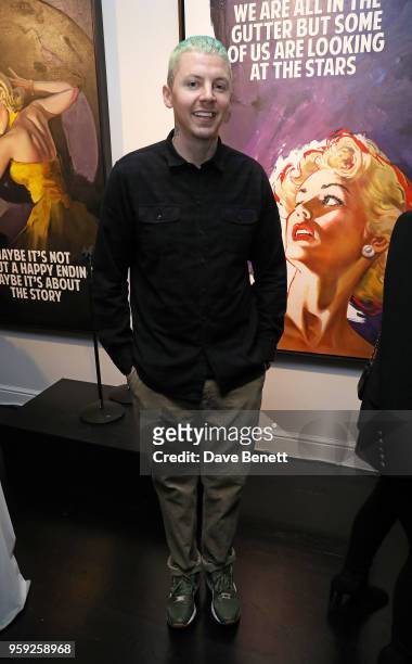 Professor Green attends a private view of The Connor Brothers new exhibition "Call Me Anything But Ordinary" featuring a charity auction in...
