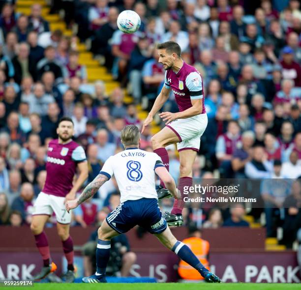 Conor Hourihane of Aston Villa during the Sky Bet Championship Play Off Semi Final Second Leg match between Aston Villa and Middlesbrough at Villa...