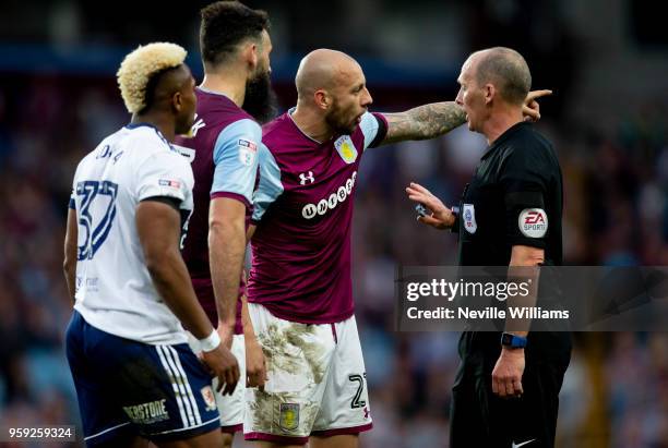 Alan Hutton of Aston Villa during the Sky Bet Championship Play Off Semi Final Second Leg match between Aston Villa and Middlesbrough at Villa Park...