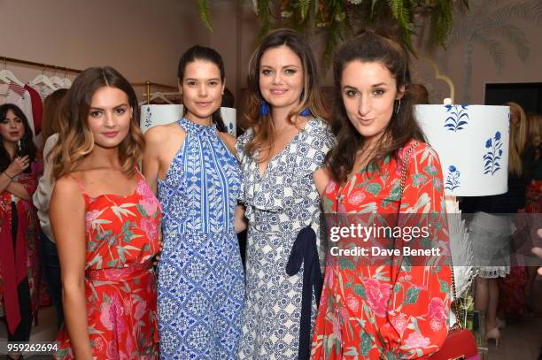 Niomi Smart, Sarah Ann Macklin, Natasha Rufus Issacs and Rosanna Falconer attend the Beulah London store opening on May 16, 2018 in London, England.