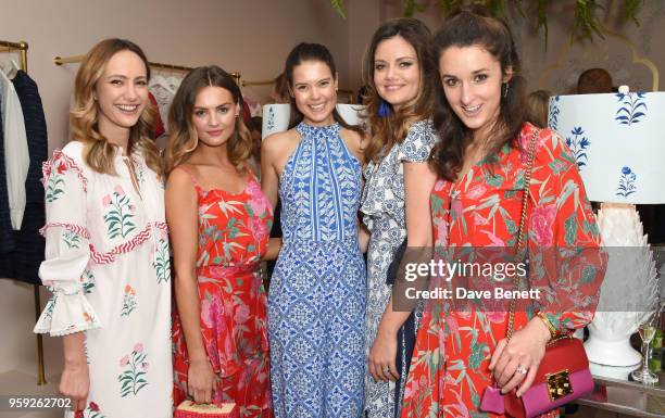 Lavinia Brennan, Niomi Smart, Sarah Ann Macklin, Natasha Rufus Issacs and Rosanna Falconer attend the Beulah London store opening on May 16, 2018 in...