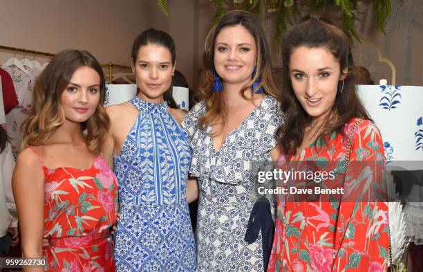 Niomi Smart, Sarah Ann Macklin, Natasha Rufus Issacs and Rosanna Falconer attend the Beulah London store opening on May 16, 2018 in London, England.