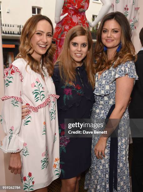 Lavinia Brennan, Princess Beatrice and Natasha Rufus Issacs attend the Beulah London store opening on May 16, 2018 in London, England.