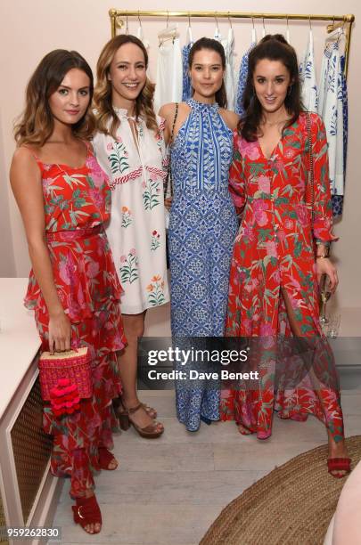 Niomi Smart, Lavinia Brennan, Sarah Ann Macklin and Rosanna Falconer attend the Beulah London store opening on May 16, 2018 in London, England.