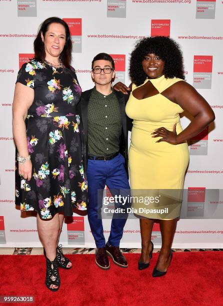 Melissa Norden, Christian Siriano and Danielle Brooks attend the Bottomless Closet's 19th Annual Spring Luncheon on May 16, 2018 in New York City.