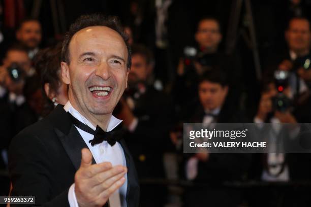 Italian actor and director Roberto Benigni arrives on May 16, 2018 for the screening of the film "Dogman" at the 71st edition of the Cannes Film...