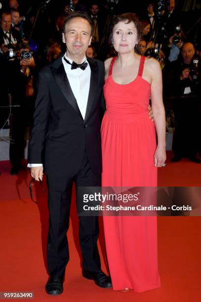 Roberto Benigni with his wife Nicoletta Braschi attends the screening of "Dogman" during the 71st annual Cannes Film Festival at Palais des Festivals...