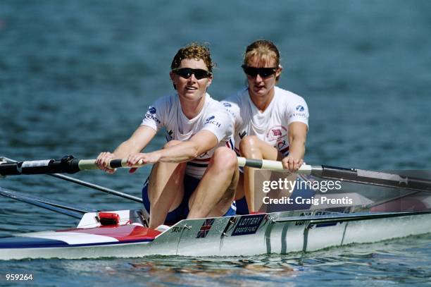 Sarah Birch and Jo Nitsch of Great Britain in action during the FISA World Rowing Championships held in Lucerne, Switzerland. \ Mandatory Credit:...