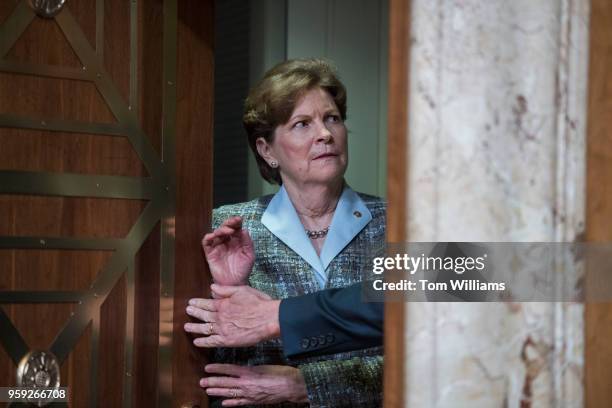 Sen. Jeanne Shaheen, D-N.H., arrives for a Senate Appropriations Commerce, Justice, Science, and Related Agencies Subcommittee hearing in Dirksen...