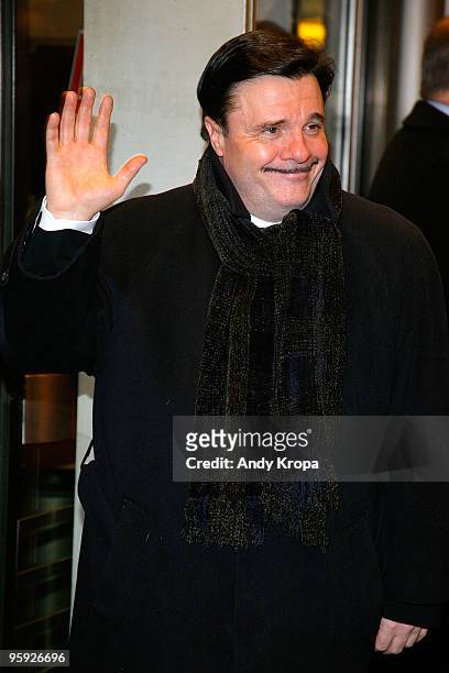 Nathan Lane attends the opening night of "Present Laughter" at the American Airlines Theatre on January 21, 2010 in New York City.