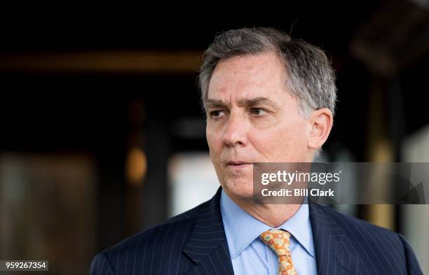 Rep. French Hill, R-Ark., leaves the House Republican Conference meeting at the Capitol Hill Club on Wednesday, May 16, 2018.