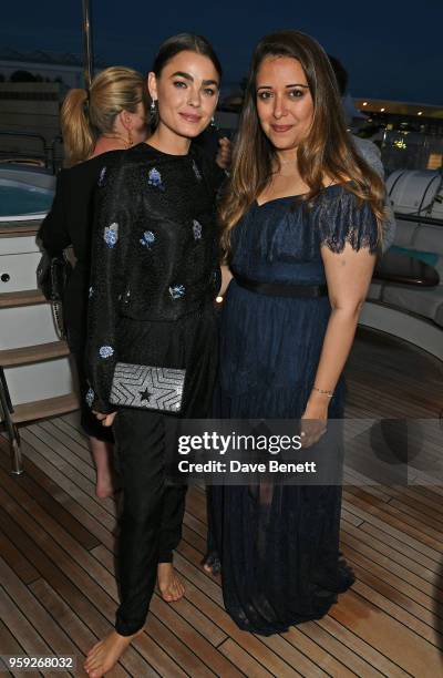 Bambi Northwood-Blyth and Laura Chavez attend the Lark and Berry launch party on a private yacht during the 71st Cannes Film Festival on May 16, 2018...