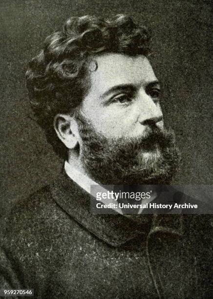 Photographic portrait of Georges Bizet a French composer of the Romantic era. Dated 19th century.
