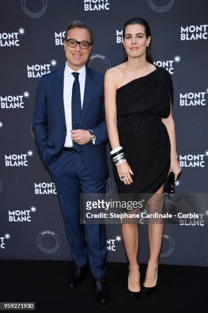 Of Montblanc Nicolas Baretzki and Charlotte Casiraghi attend as Montblanc launch new collection and dinner hosted by Charlotte Casiraghi during the...