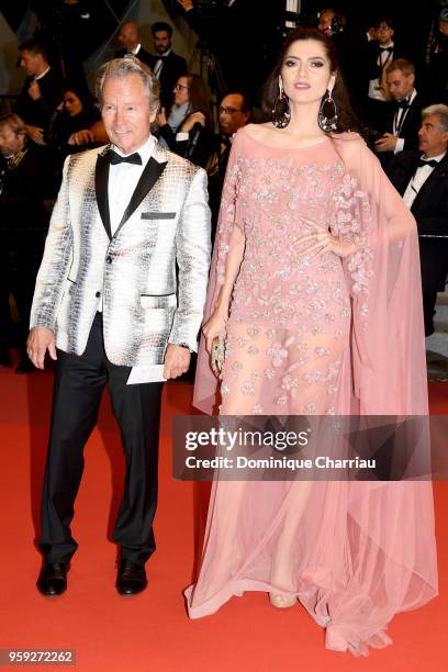 Actor John Savage and Blanca Blanco attend the screening of "Dogman" during the 71st annual Cannes Film Festival at Palais des Festivals on May 16,...