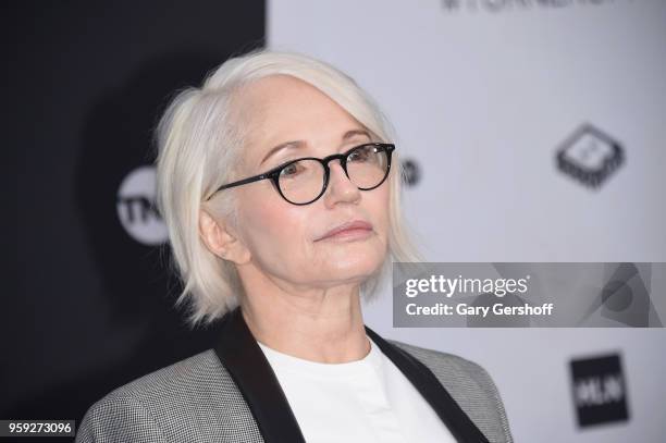 Ellen Barkin attends the 2018 Turner Upfront at One Penn Plaza on May 16, 2018 in New York City.