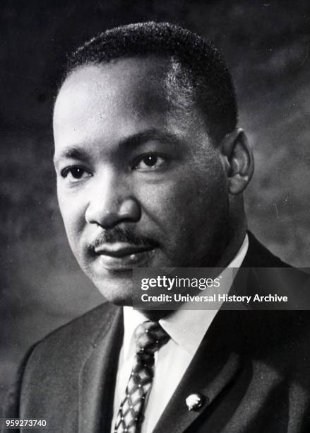 Photograph of Martin Luther King Jr. An American Baptist minister, civil rights activist and Nobel Peace Prize-winner. Dated 20th century.