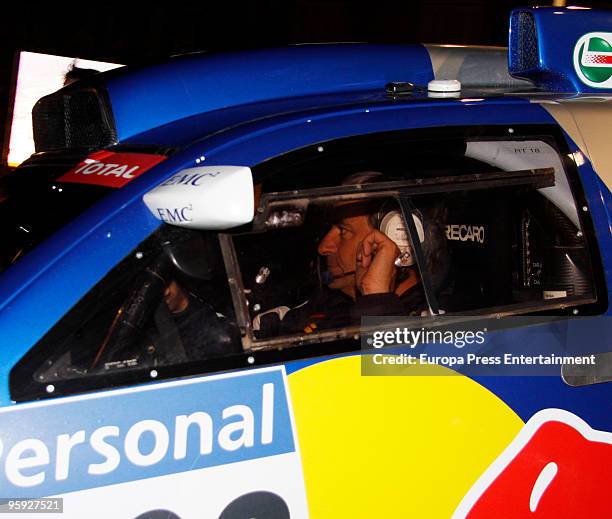 Winner of the 2010 Dakar Rally in Chile, Carlos Sainz celebrates his victory with fans on January 21, 2010 in Madrid, Spain.