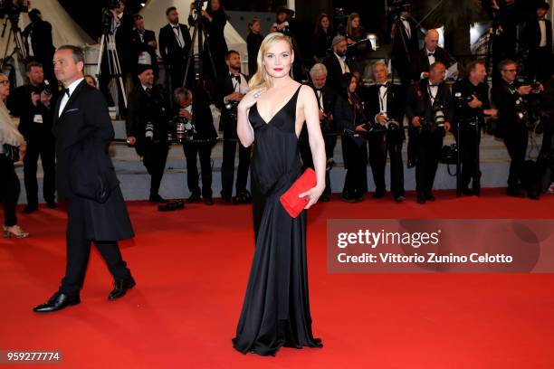 Julie Judd attends the screening of "Dogman" during the 71st annual Cannes Film Festival at Palais des Festivals on May 16, 2018 in Cannes, France.