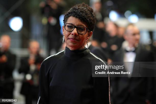 Audrey Pulvar attends the screening of "Dogman" during the 71st annual Cannes Film Festival at Palais des Festivals on May 16, 2018 in Cannes, France.