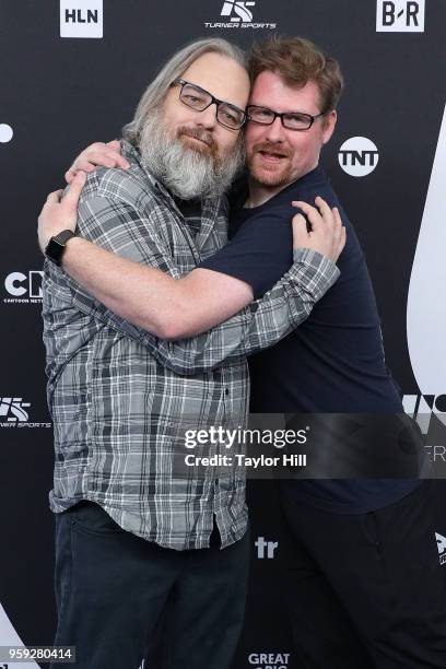 Dan Harmon and Justin Roiland attend the 2018 Turner Upfront at One Penn Plaza on May 16, 2018 in New York City.