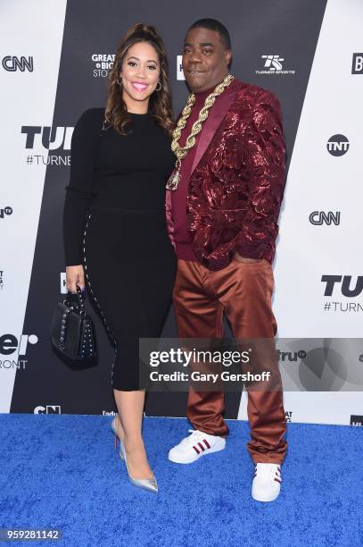 Megan Wollover and Tracy Morgan attend the 2018 Turner Upfront at One Penn Plaza on May 16, 2018 in New York City.