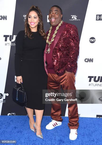 Megan Wollover and Tracy Morgan attend the 2018 Turner Upfront at One Penn Plaza on May 16, 2018 in New York City.