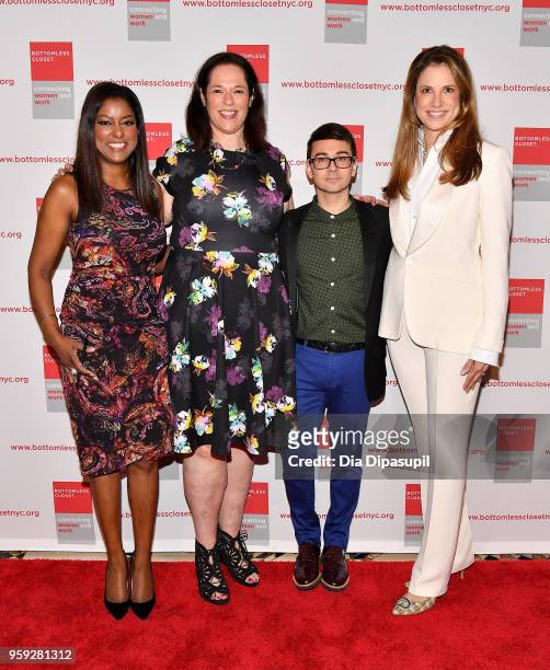 Lori Stokes, Melissa Norden, Christian Siriano and Nada Stirratt attend the Bottomless Closet's 19th Annual Spring Luncheon on May 16, 2018 in New...