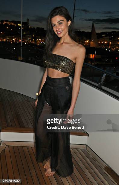 Mariah Strongin attends the Lark and Berry launch party on a private yacht during the 71st Cannes Film Festival on May 16, 2018 in Cannes, France.