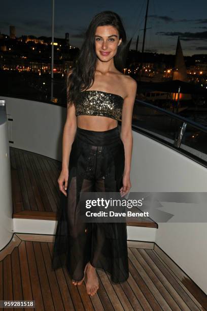 Mariah Strongin attends the Lark and Berry launch party on a private yacht during the 71st Cannes Film Festival on May 16, 2018 in Cannes, France.