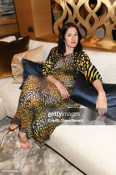 Amy Molyneaux attends the Lark and Berry launch party on a private yacht during the 71st Cannes Film Festival on May 16, 2018 in Cannes, France.